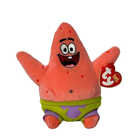 Lot of Ty Beanie Babies SpongeBob SquarePants, Patrick Star, Squidward Tentacles - Picture 6 of 10